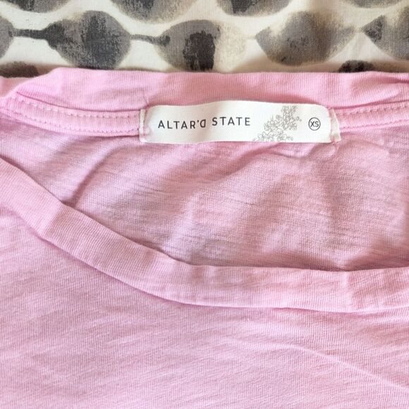 Altar'd State Lover Era Oversized Pink Graphic T-Shirt - Picture 5 of 6